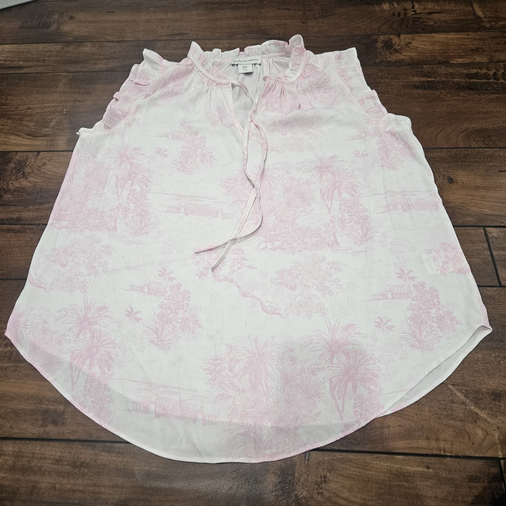 Cupcakes & Cashmere Pink and White   Top